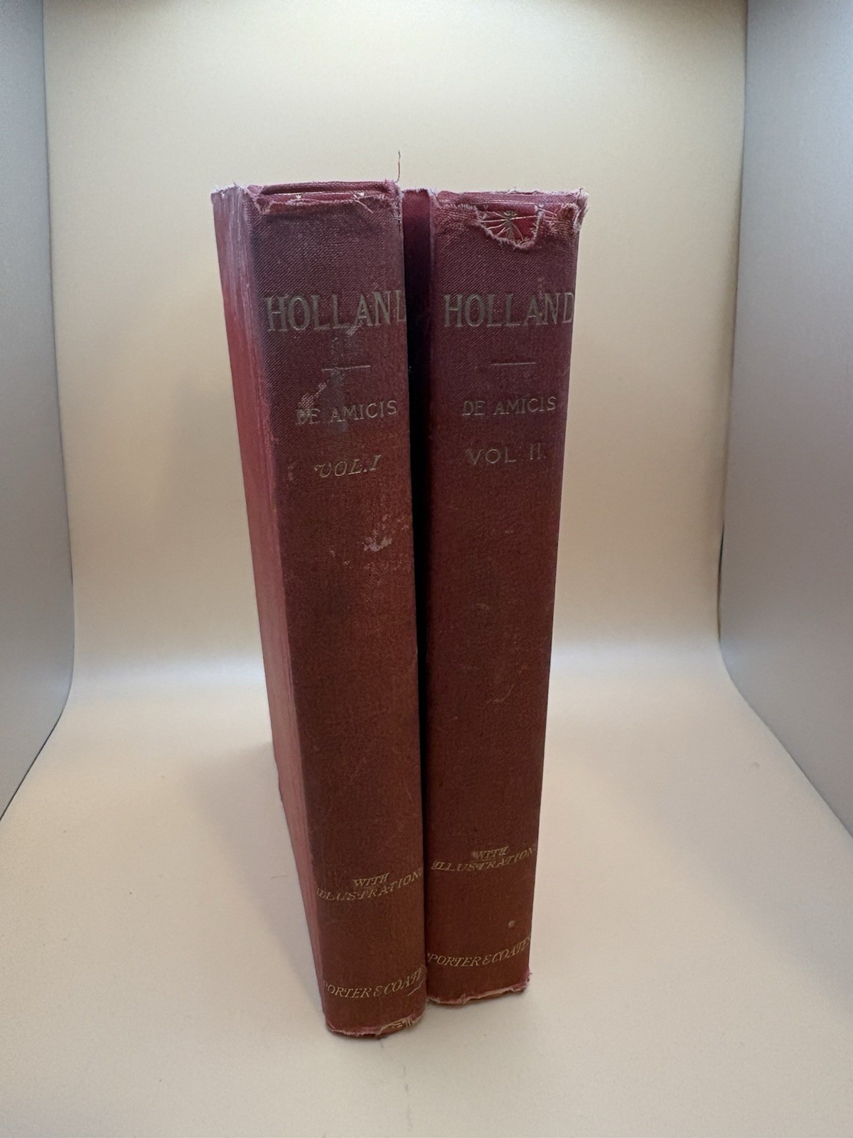 Holland by Edmondo De Amicis 1894 2-Vol Set Illus. Porter & Coates Includes Map
