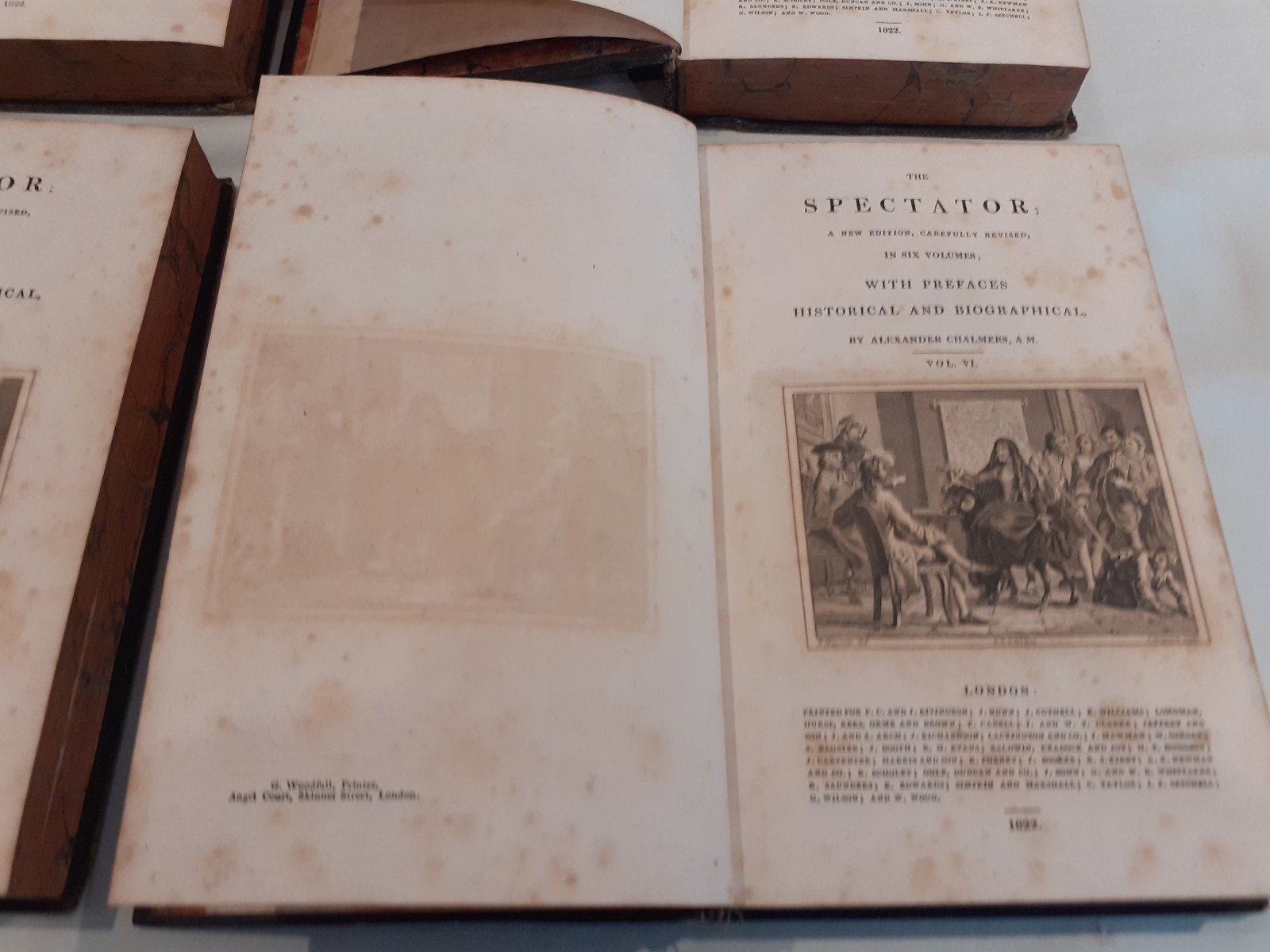 The Spectator 1822 Vols 1 – 6 of 6 in full set.