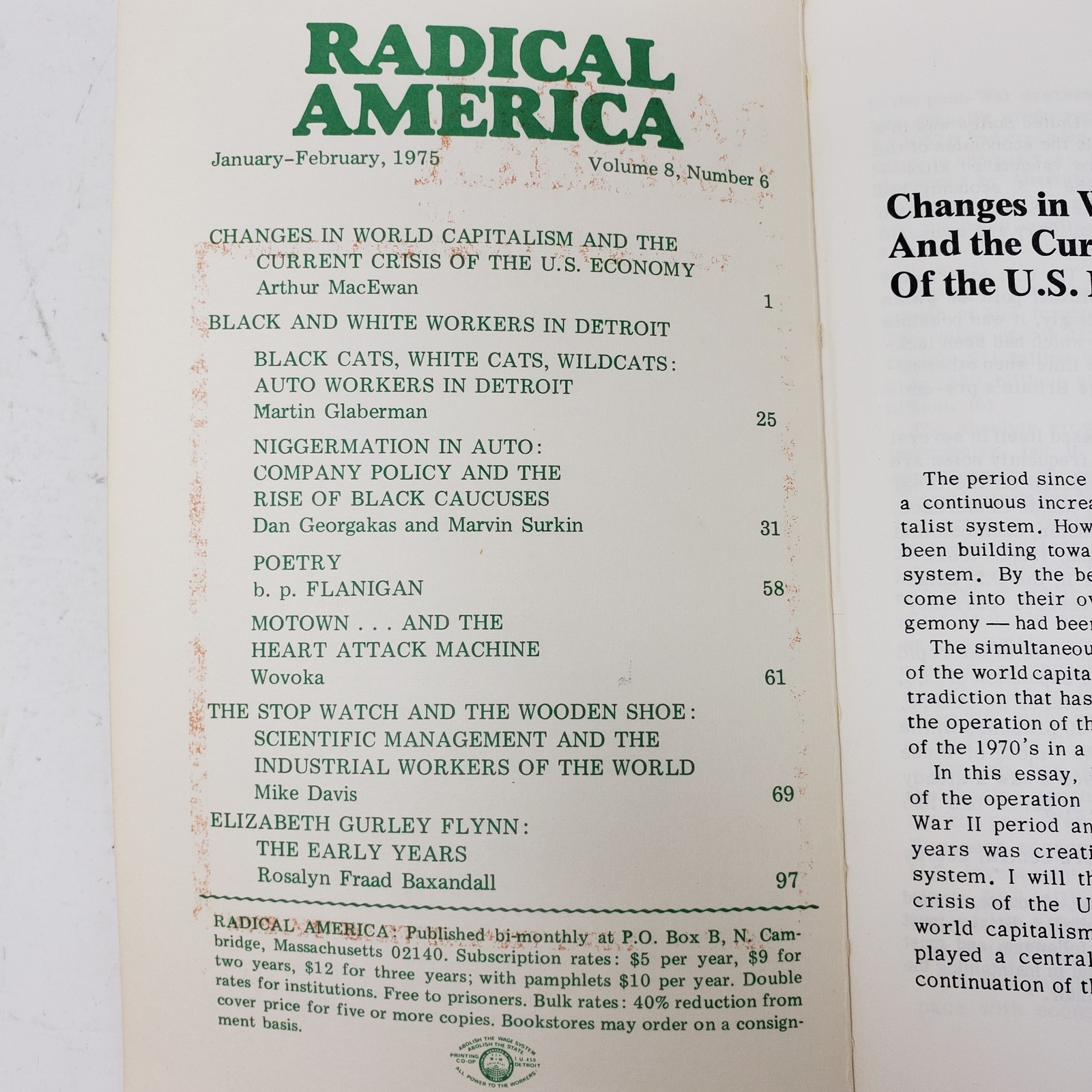 Lot of 22 Vintage RADICAL AMERICA Journals Leftist Labor History Trade Unions