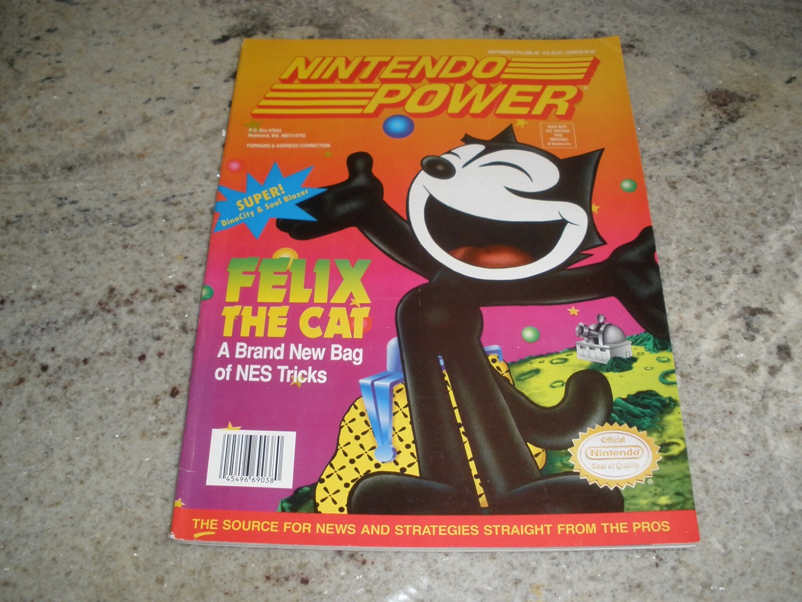 NINTENDO POWER MAGAZINE VOLUME 40 FELIX THE CAT W/ INSERTS POSTER