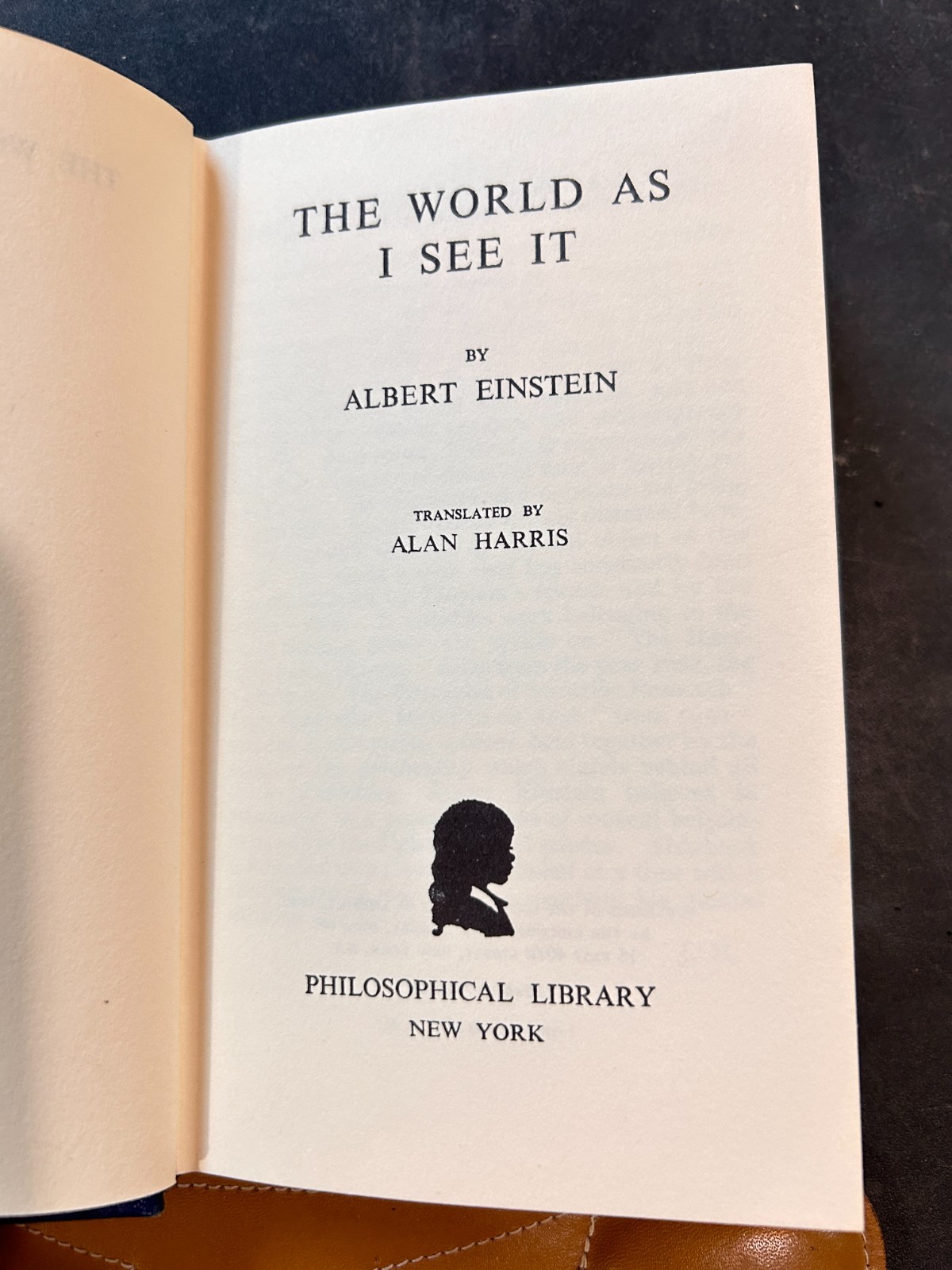 Albert Einstein The World As I See It Hardcover 1949 SCIENCE PHYSICS HISTORY HBJ