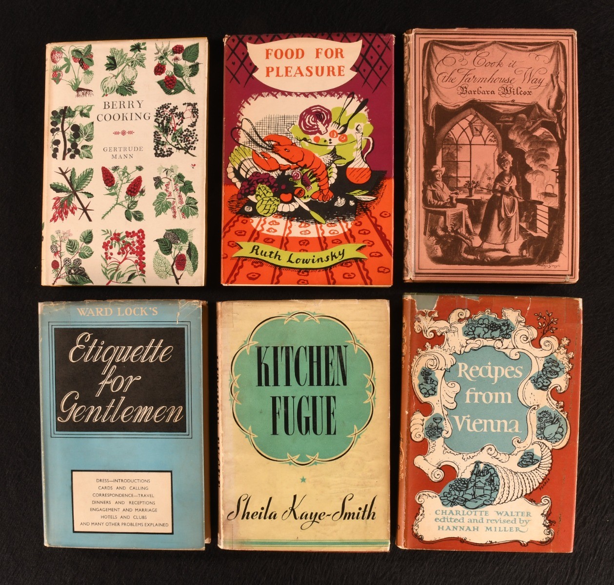 1945-1959 6vol A Collection of Mid-20th Century Cookbooks Original Dust Wrapp…