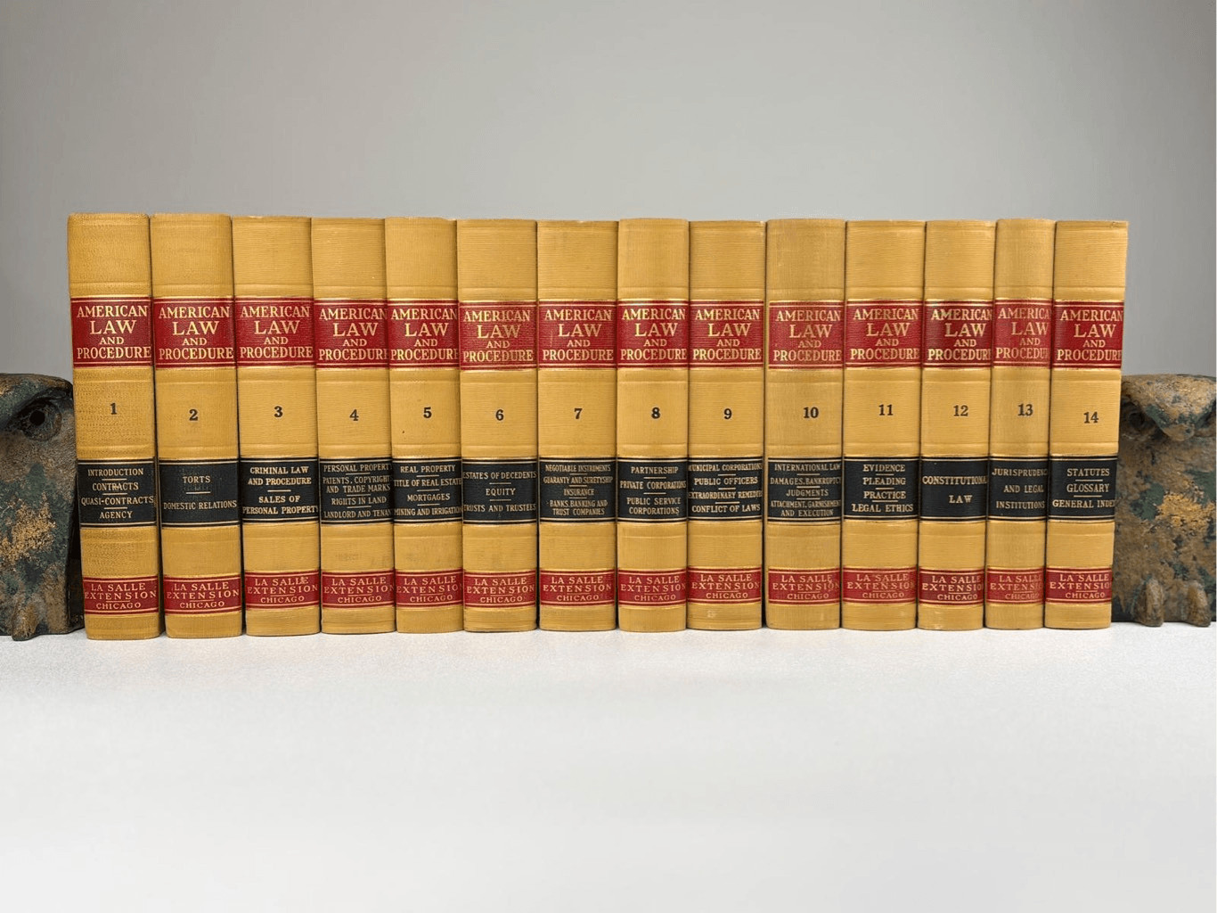 Vintage 1952 American Law & Procedure Law Books 14 Volume La Salle Complete Set