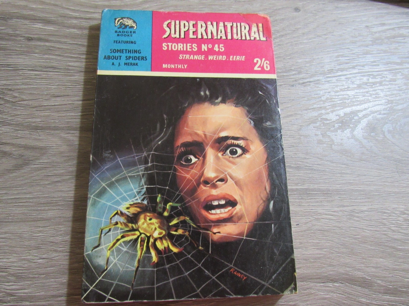 RARE BRITISH SUPERNATURAL STORIES #45 RARE BADGER BKS PULP FANTASY HORROR PB