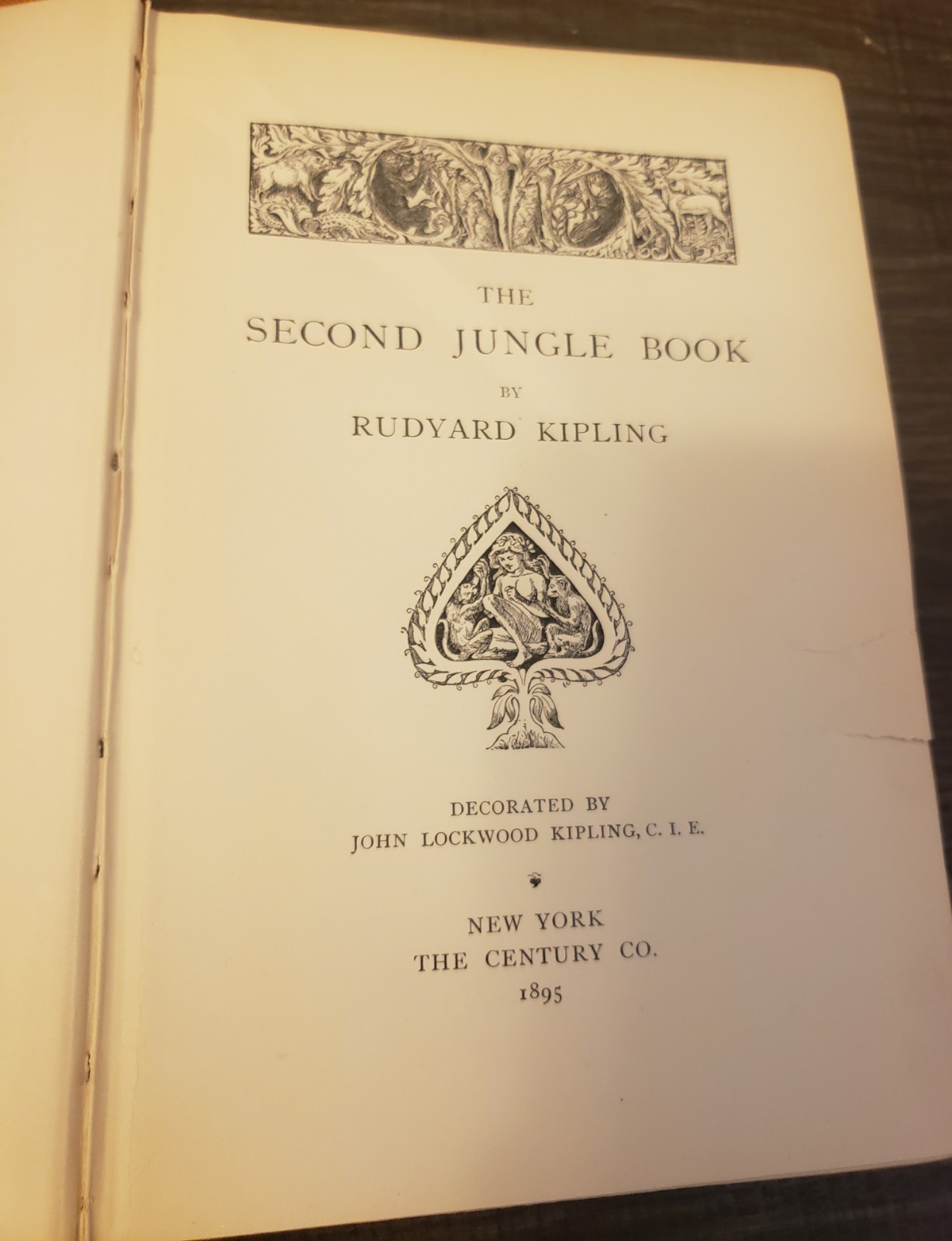 1895 Rudyard Kipling The Second Jungle Book Illustrated Cloth Hardcover