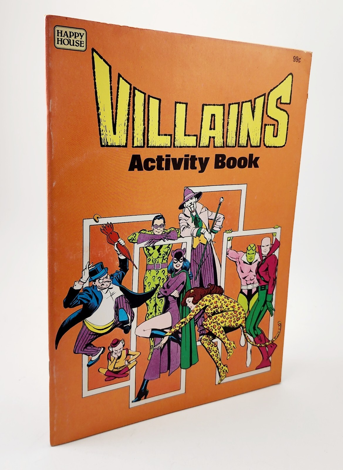 Vintage 1980s Superhero Villains Activity Book 1983 Happy House DC Comics Unused