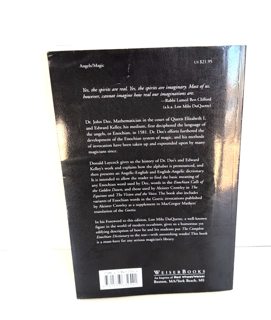 The Complete Enochian Dictionary – Donald C. Laycock JOHN DEE OCCULT ANGEL MAGIC