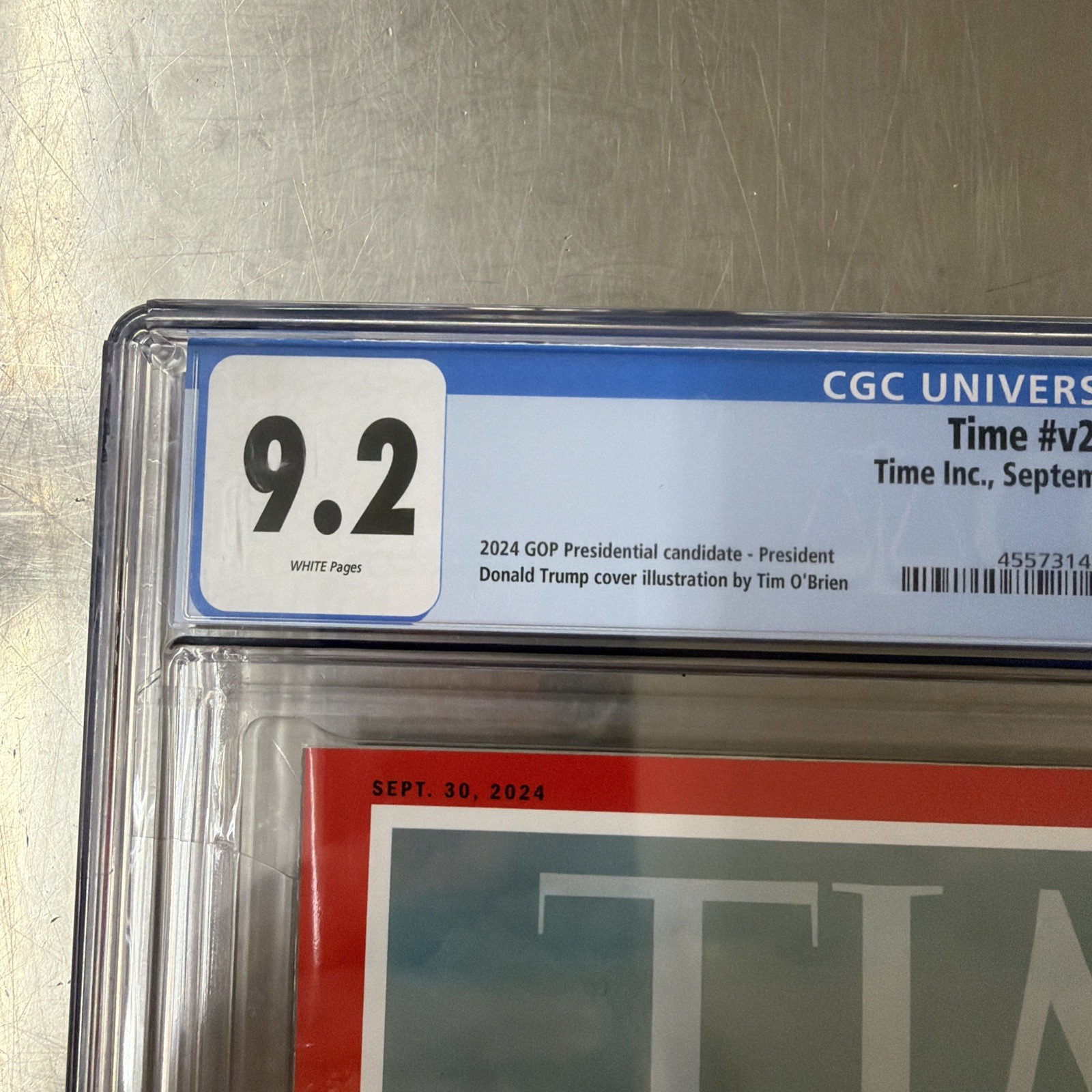 ?Time Magazine Donald Trump In Trouble – September 30 2024 CGC 9.2. RARE!!! ?