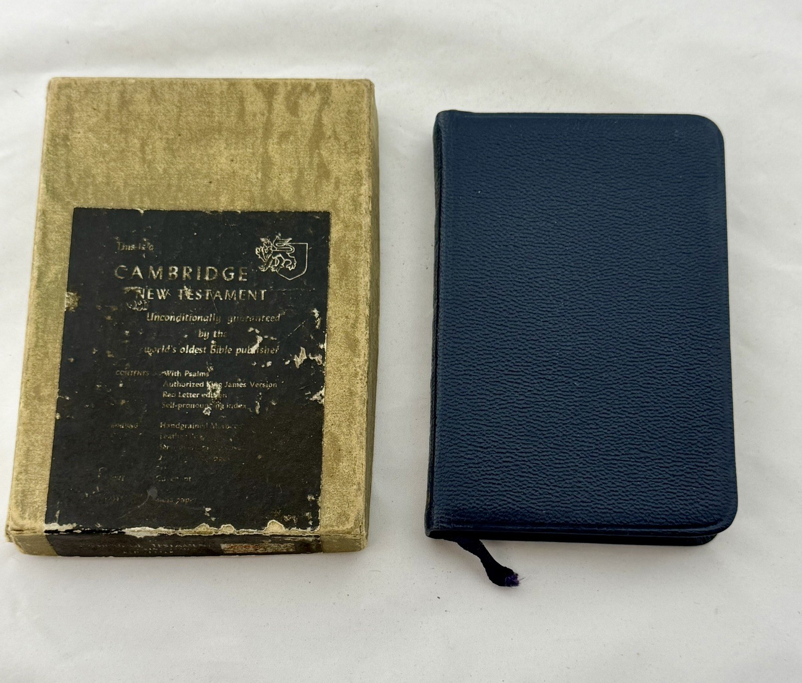 New Testament Psalms Black Morocco Leather Small 4.5 x 3” Cambridge Bible