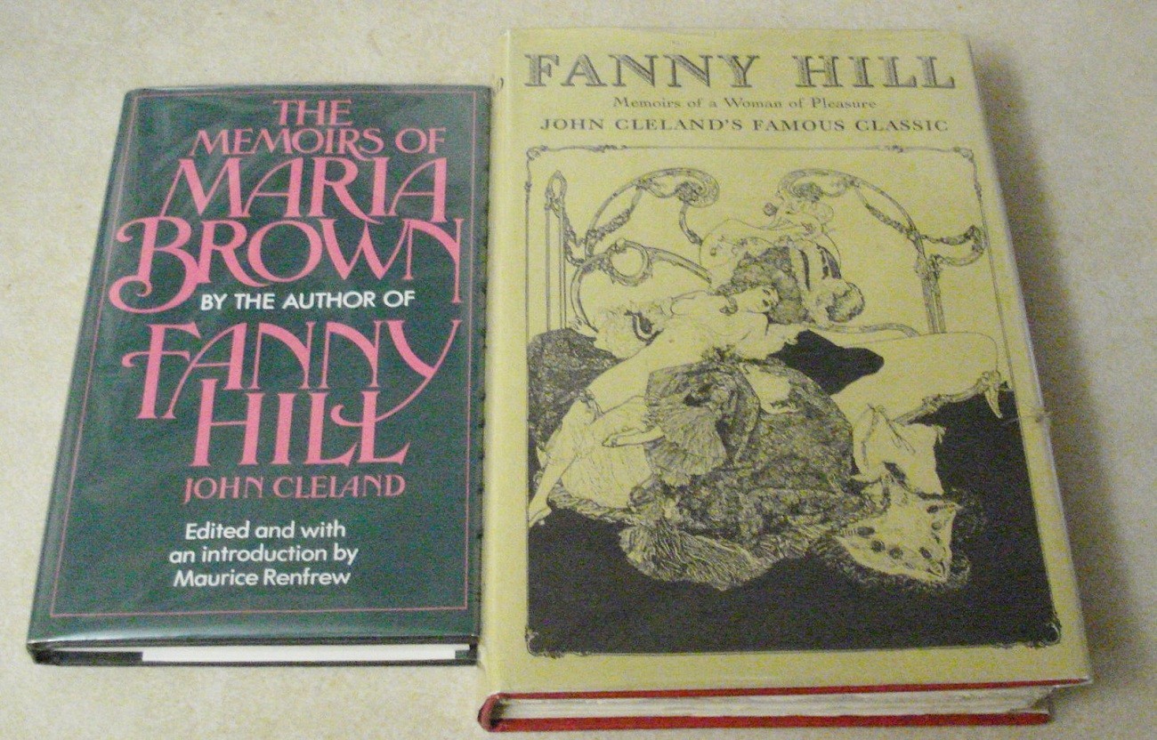 2 John Cleland 1st Ed Fanny Hill Memoirs Woman Pleasure Memoirs Maria Brown HCDJ