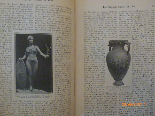 Olympics Olympic Games Olympiad 1908 London Rare Antique Old Photo Article 1907