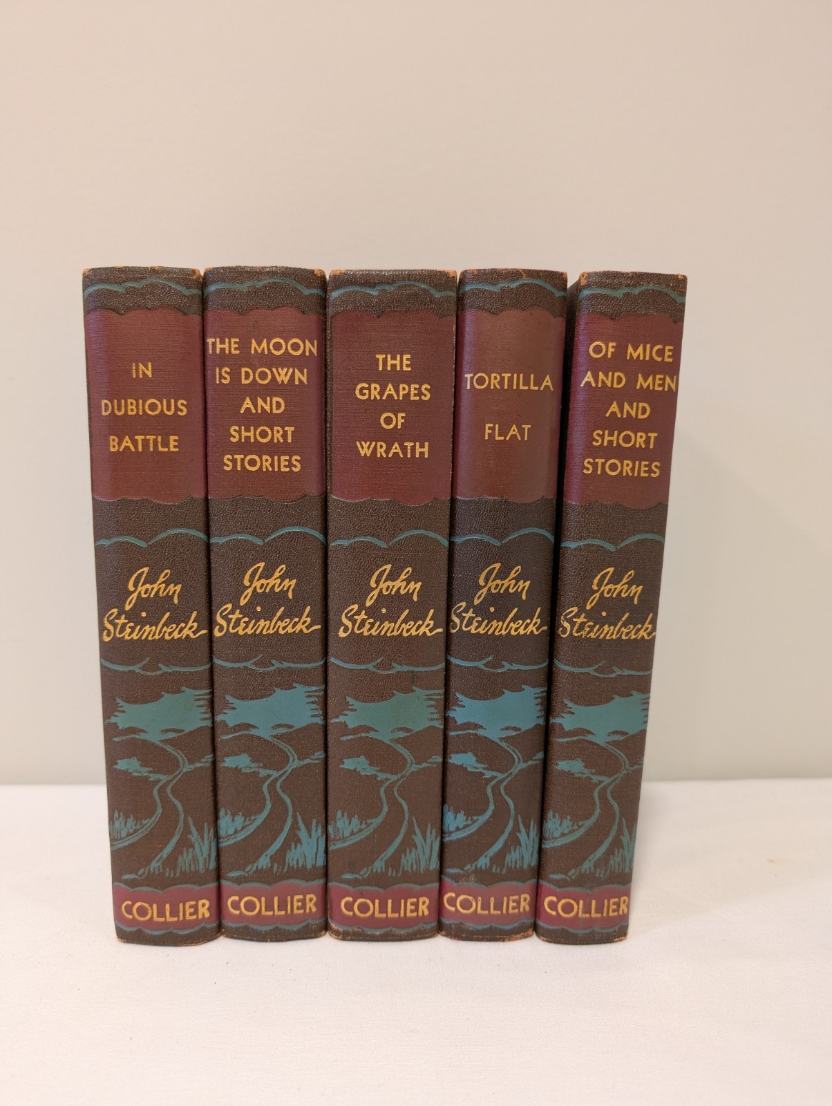 RARE Vintage John Steinbeck Collier 1935-1942 Set Of 5 Hardcover Books