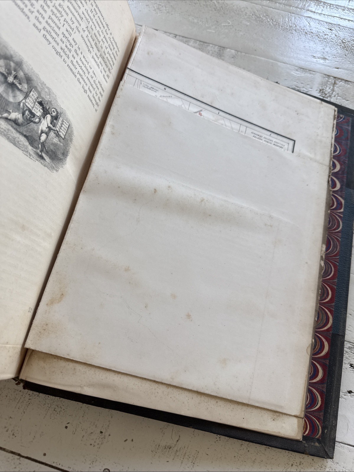 Rome Francis Wey 1872 Half Leather HC Illustrated 345 Engravings