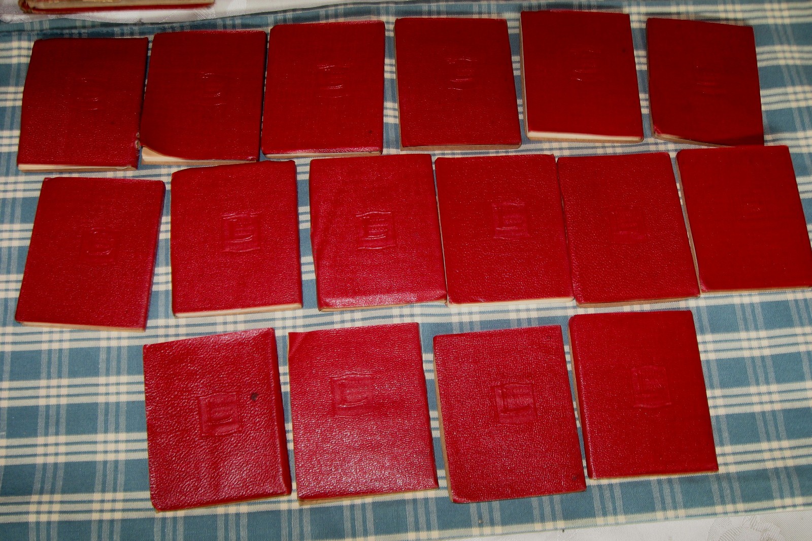 Vintage 1920’s Mini Books Red Leather Haas Little Luxart Antique Library Lot 16