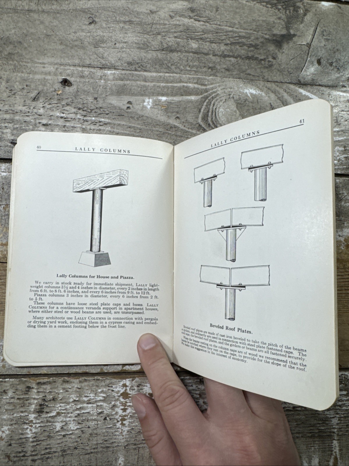 1926 Antique Construction Pamphlet “Lally Handbook of Lally Column Construction”