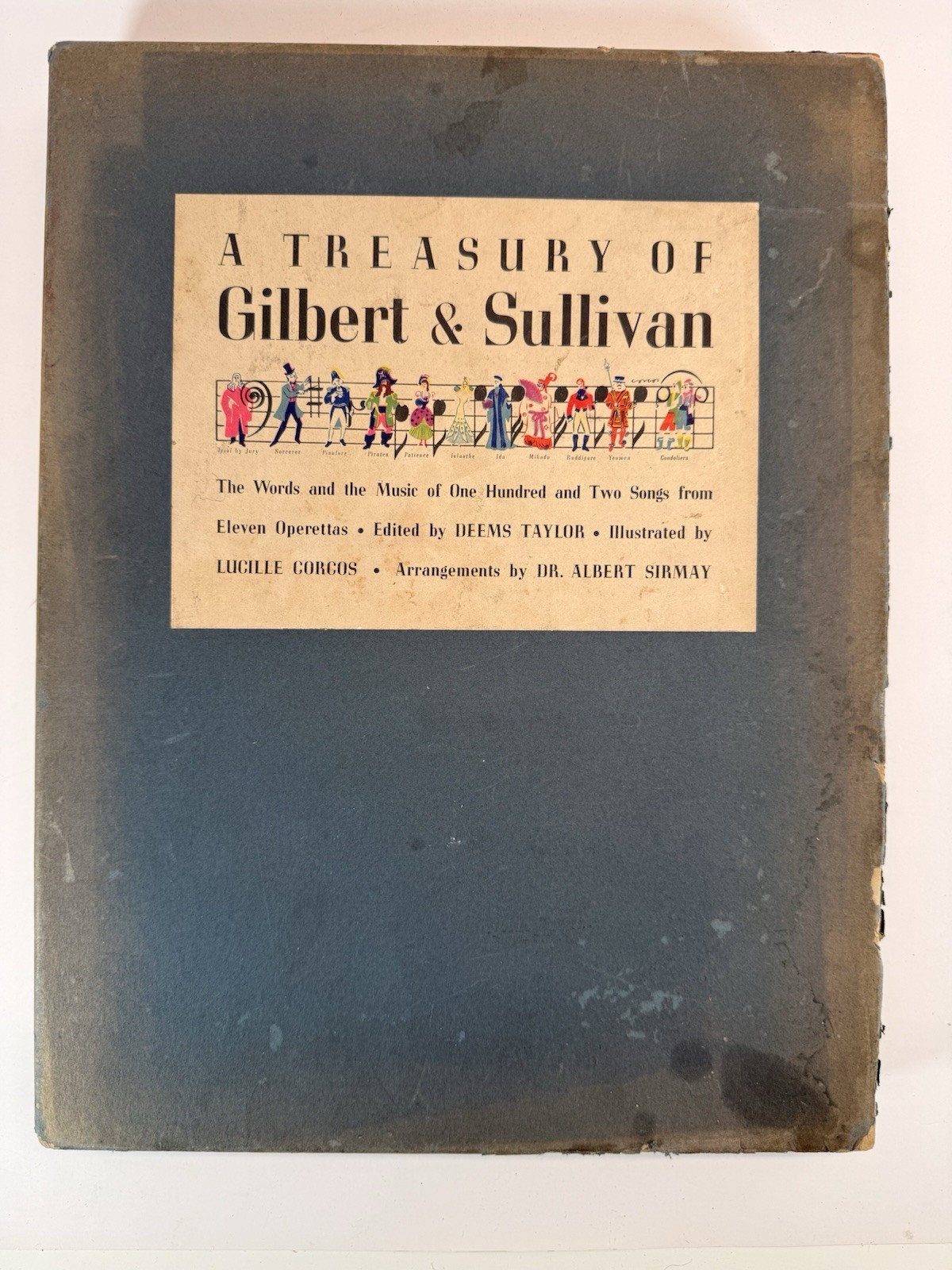 1941 A Treasury of Gilbert & Sullivan HC w/Slipcase Illustrated Simon & Schuster