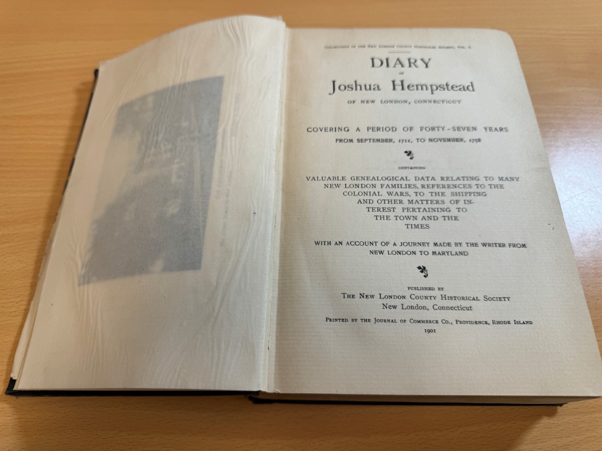 Diary of Joshua Hempstead of New London, Connecticut 1901 Hardcover