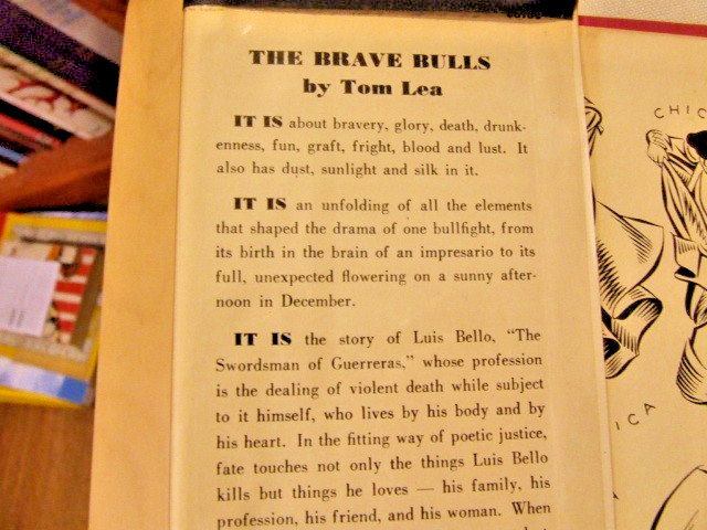 The Brave Bulls by Tom Lea 1949 HC/DJ 2nd Printing