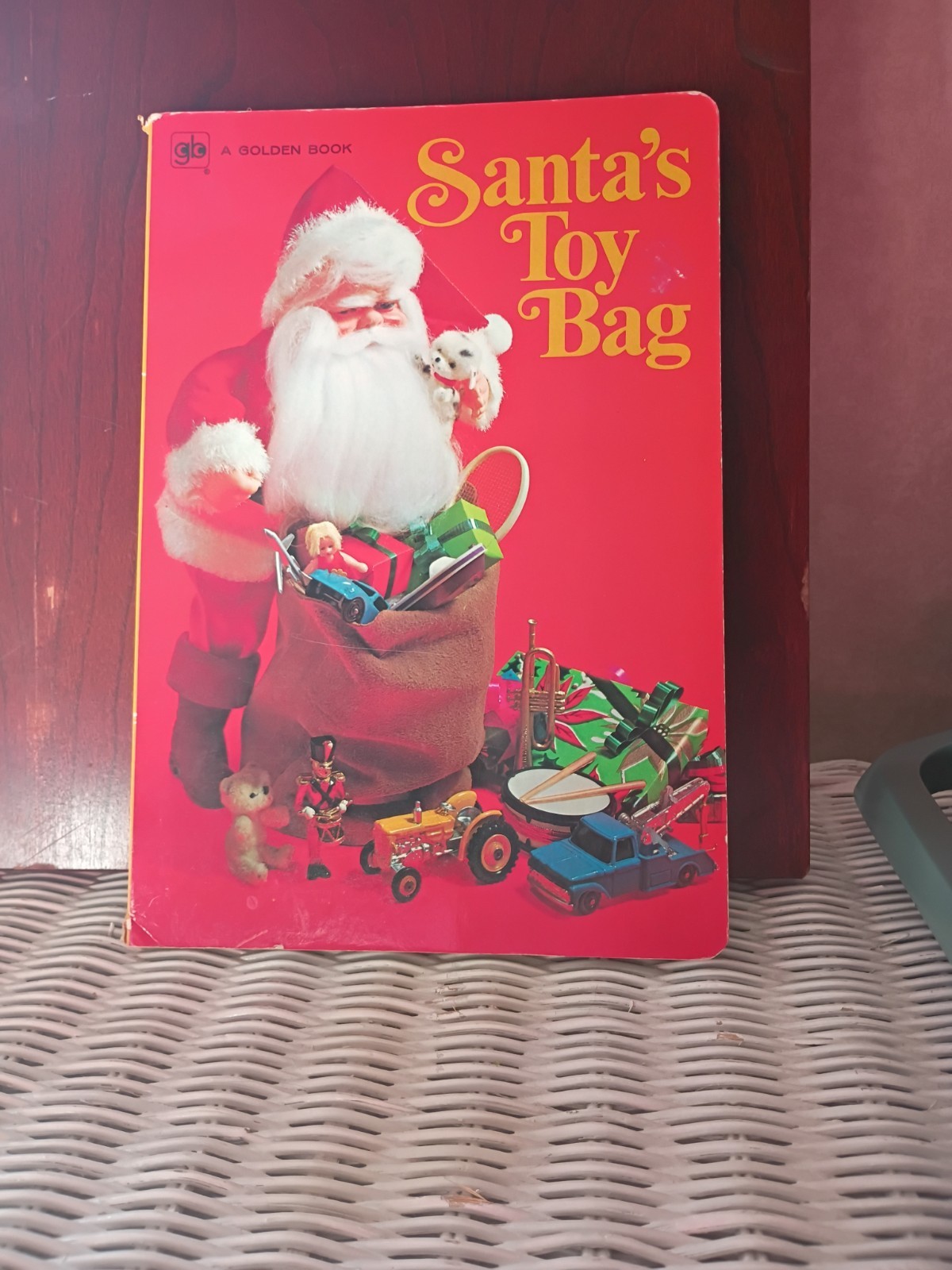 Vintage Board Book Santa’s Toy Bag 1970 Whitman Publishing