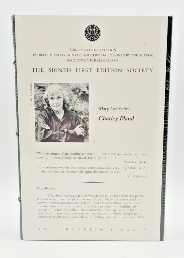 Charley Bland by Mary Lee Settle – Franklin Library First Edition Signed, Sealed