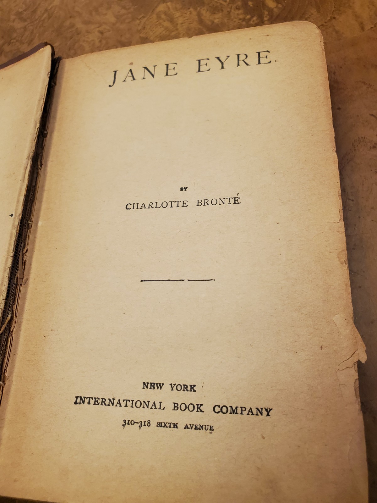 Charlotte Bronte JANE EYRE 2nd Edition reprint- International Book Co.