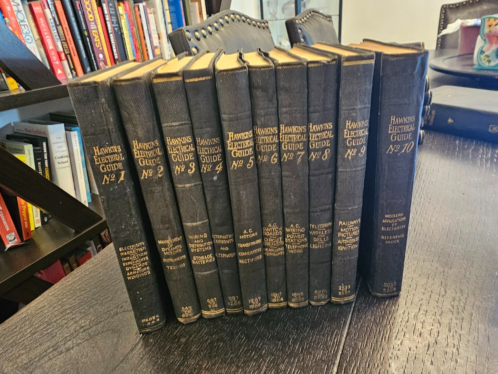 Hawkins Electrical Guide 1917 Volume 1 – 10 Full Set in Fine Condition!! Rare 18