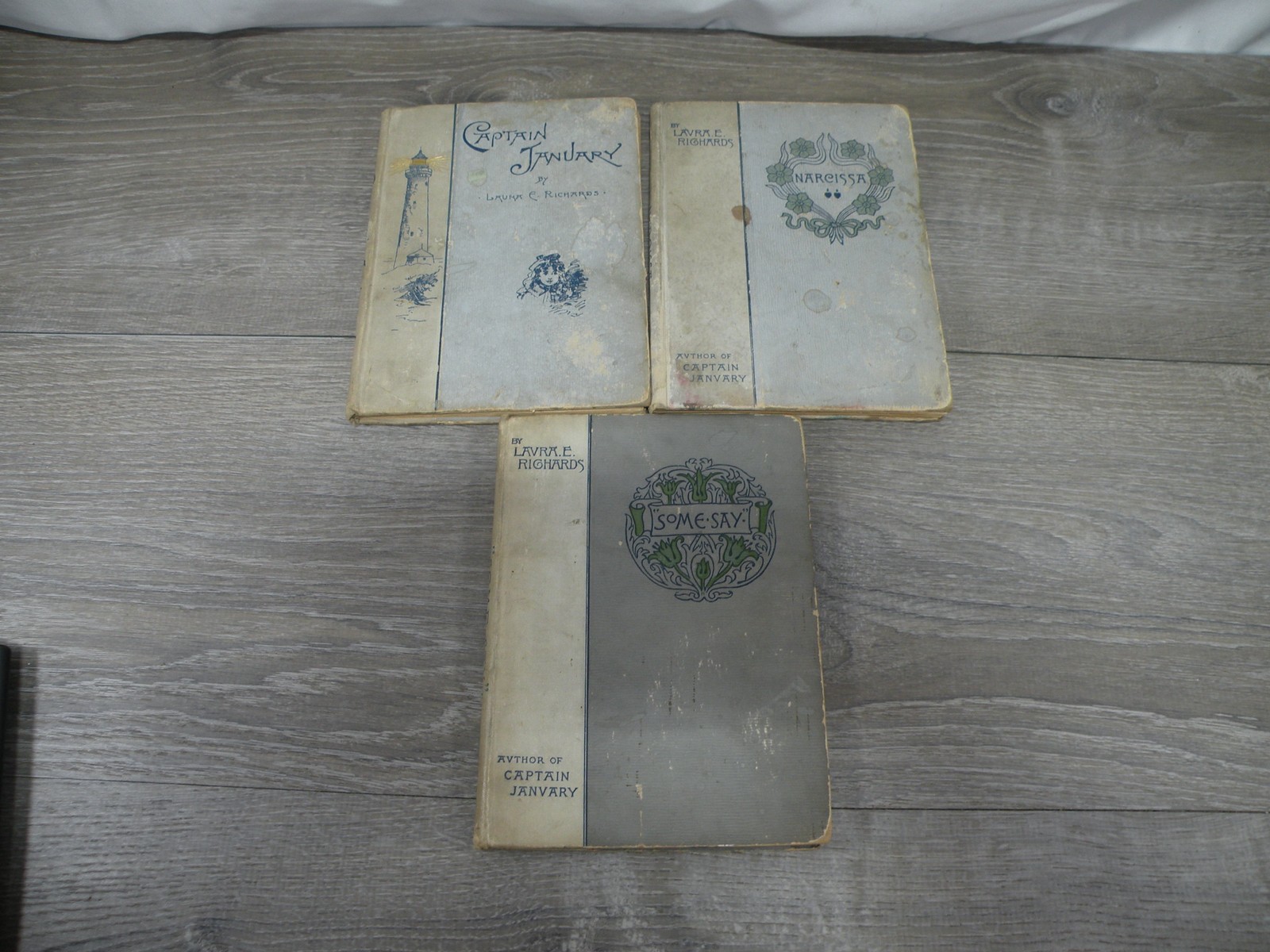 Laura E. Richards Lot: Captain January, Narcissa, Some Say – Antique 1890s Books
