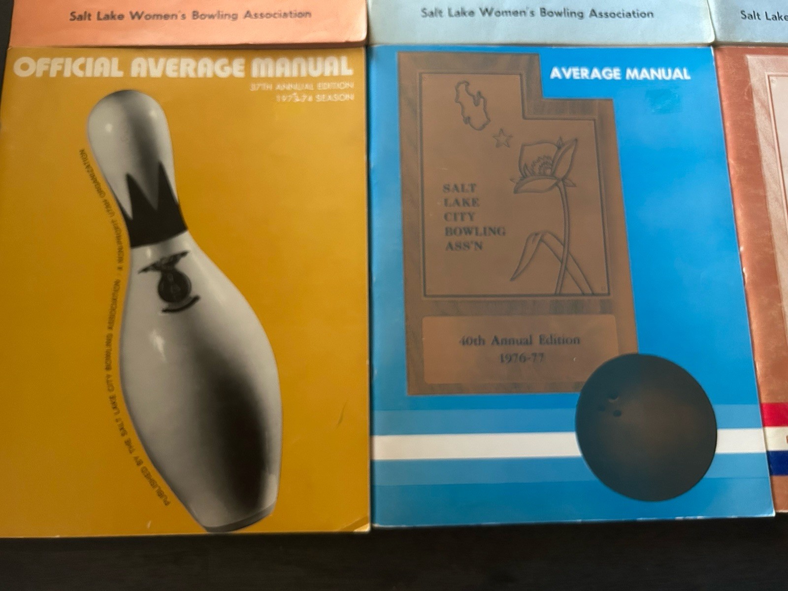 Lot Of 7 Salt Lake City Utah Bowling Association Average Manual 1970s-1993 RARE