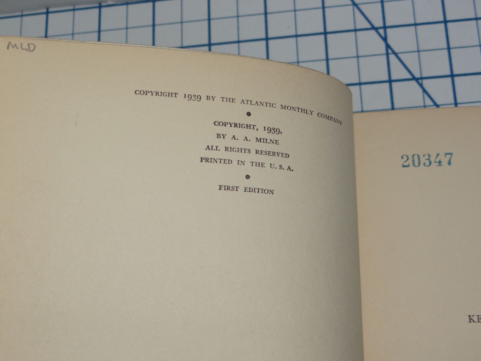 AUTOBIOGRAPHY by A. A. Milne Rebound Bonded Leather Book First Edition 1939