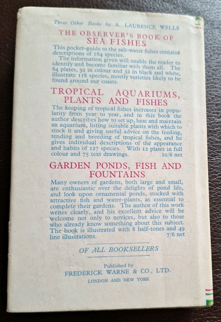 The Observer’s Book of Freshwater Fishes #6 (A.Laurence Wells – 1961)