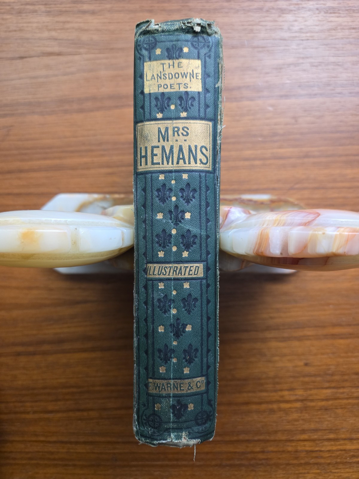 Poems by Mrs. Hemans c. 1880s Antique Victorian Illustrated HC Book