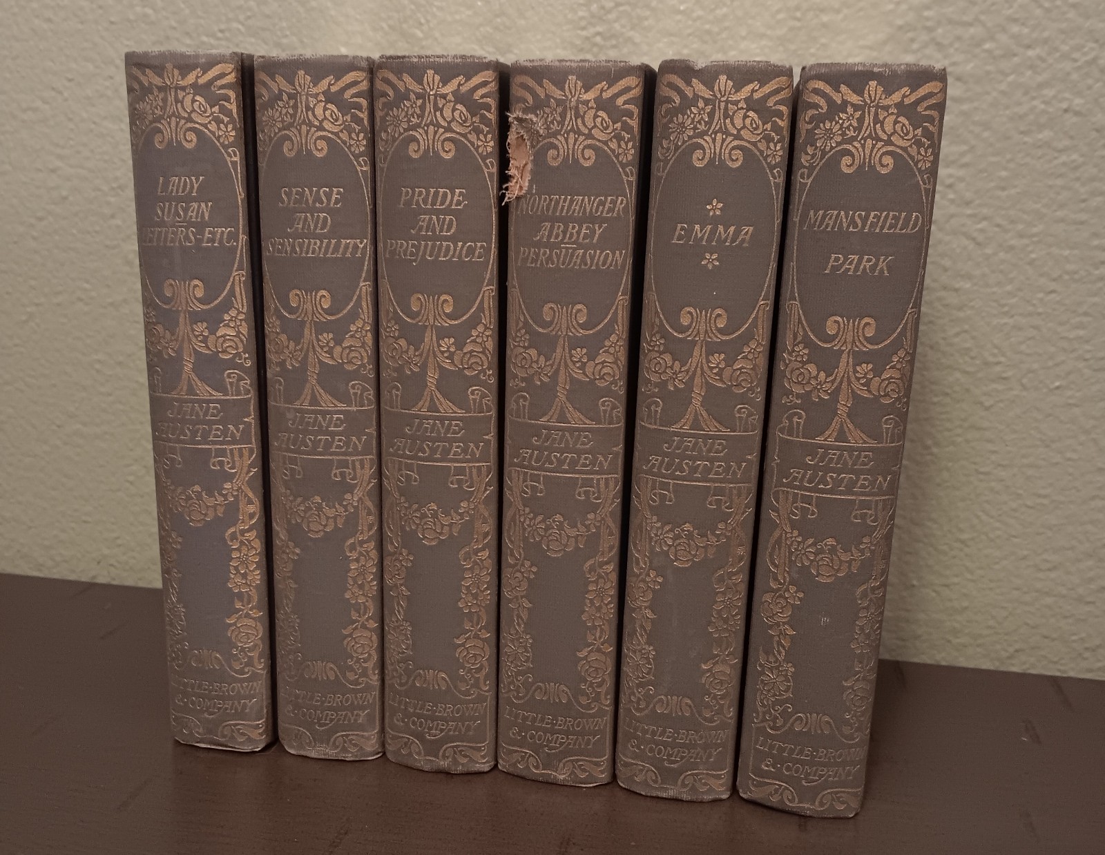 Jane Austen – Little Brown & Company, 1892 – 6 Book Set – Pride and Prejudice