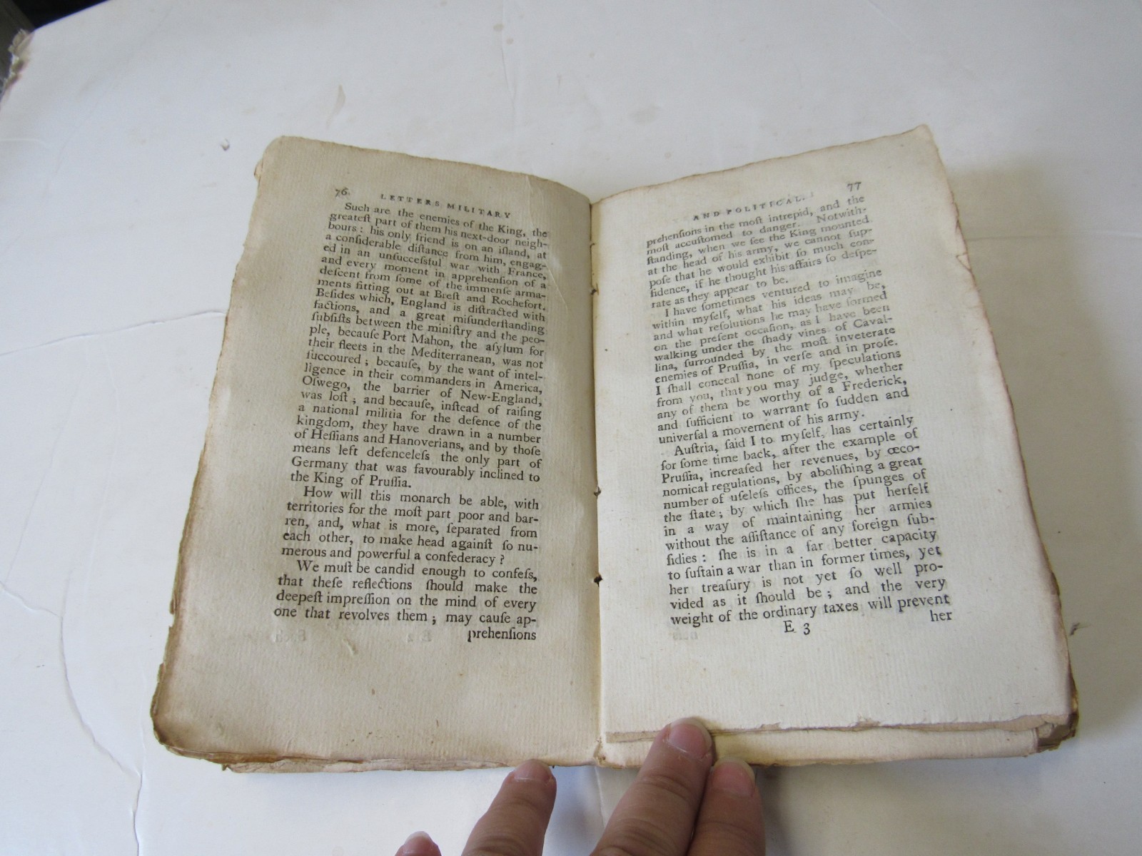 1784 Letters Military and Political From the Italian of Count Algarotti