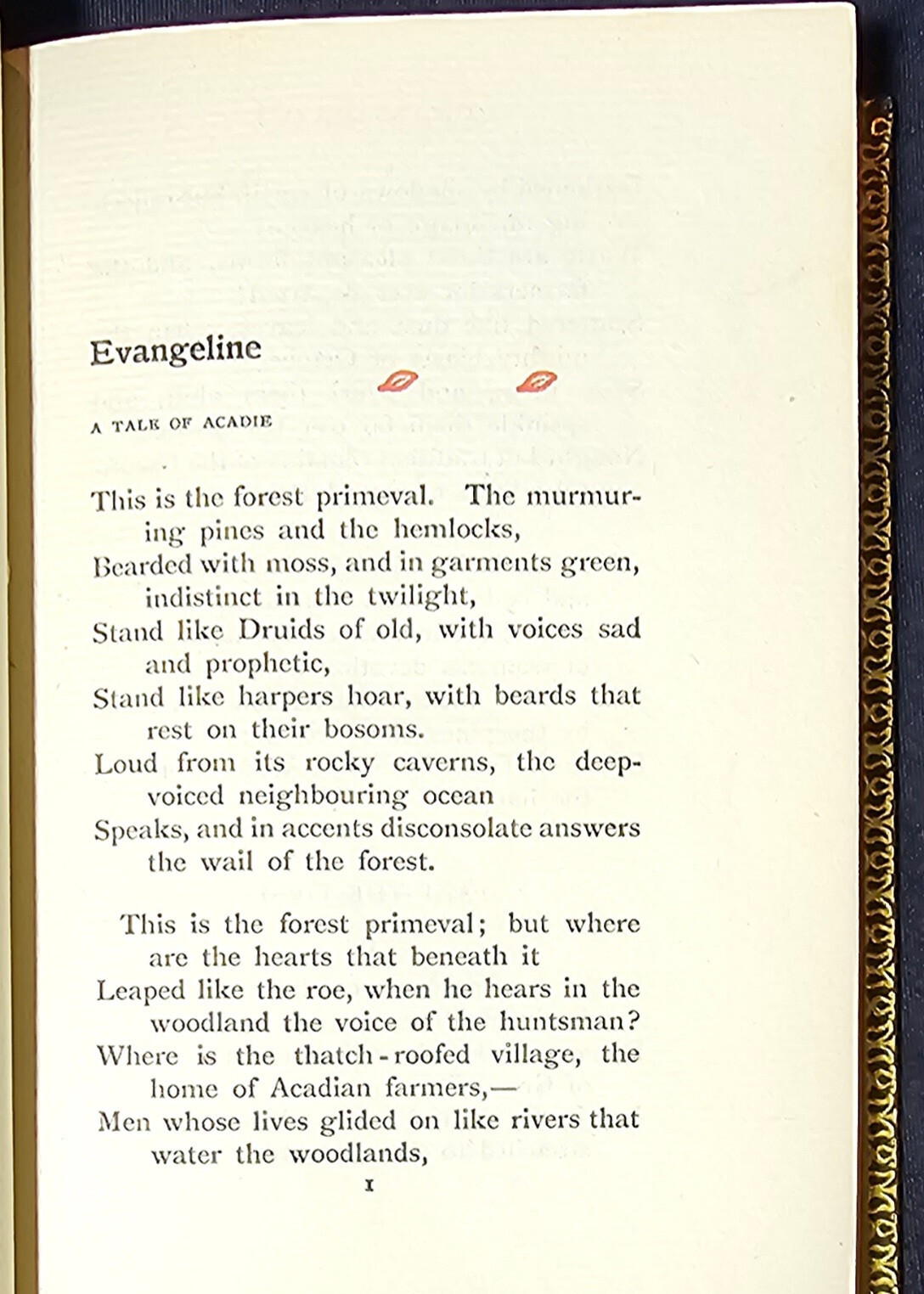 [Fine Binding] Longfellow, Henry Wadsworth, POEMS. Beautiful Riviere Binding