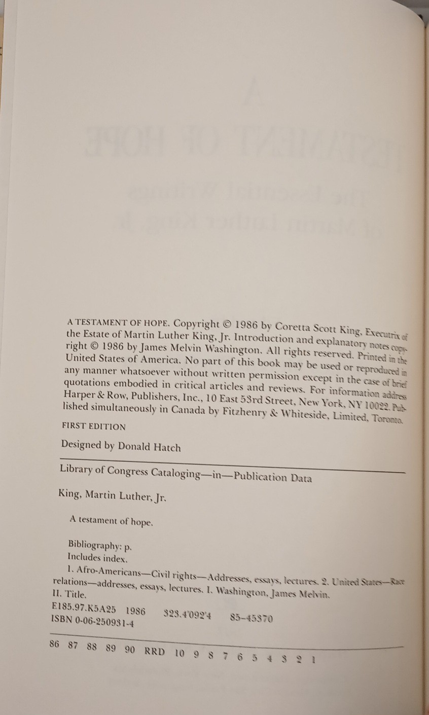 A Testament Of Hope The Essential Writings Of Martin Luther King Jr.