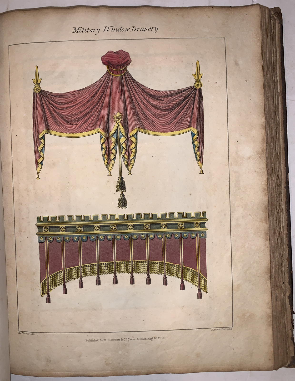 1826, 1st, NICHOLSON, PRACTICAL CABINET-MAKER, ALL 108 PLATES, 40 HAND COLORED