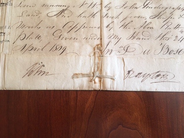 RARE 1809 South Carolina GOVERNOR John DRAYTON Signed Land Grant, Lancaster, SC
