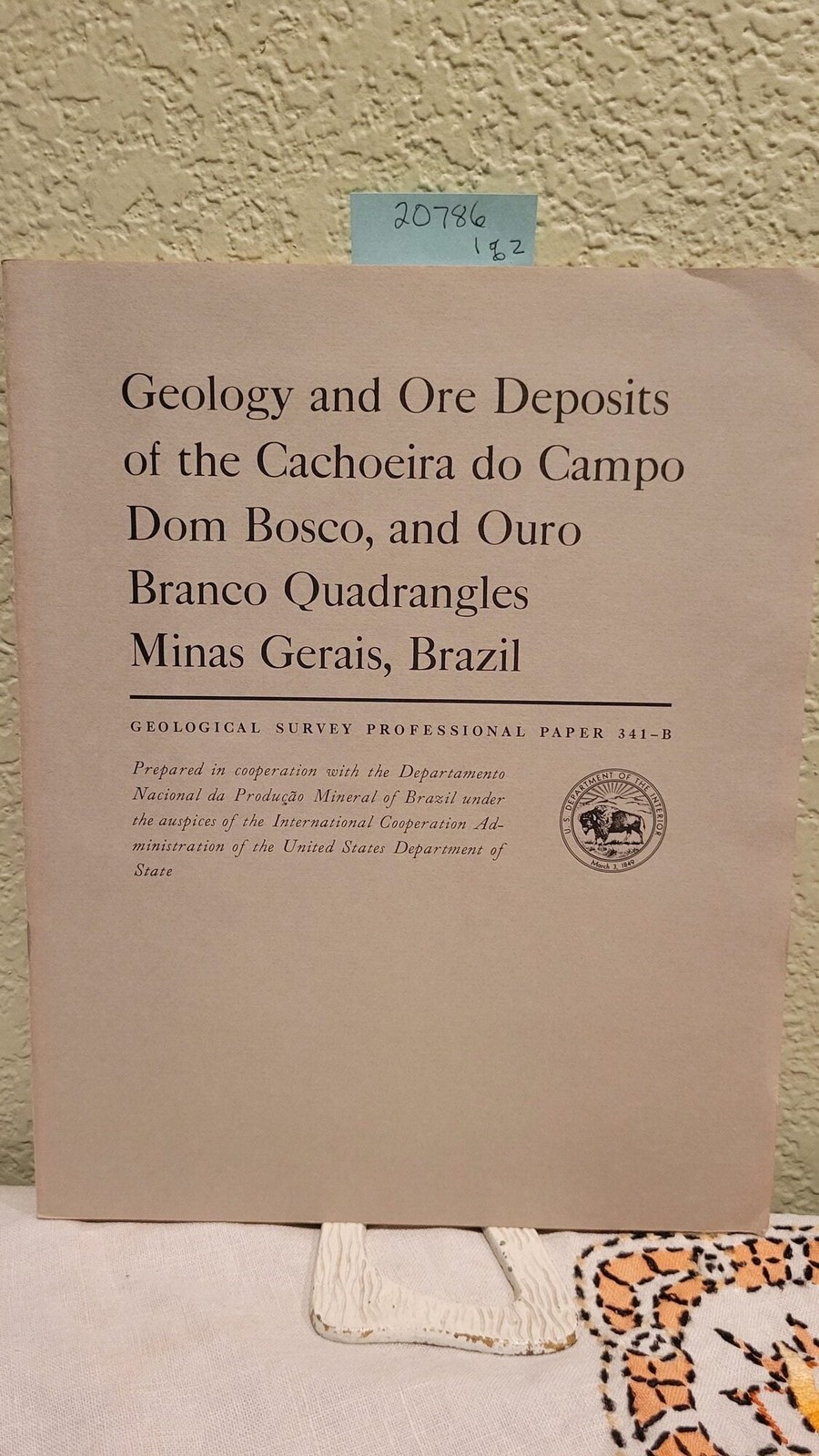 R F Johnson / Geology and Ore Deposits of the Cachoeira Do Campo Dom Bosco 1962