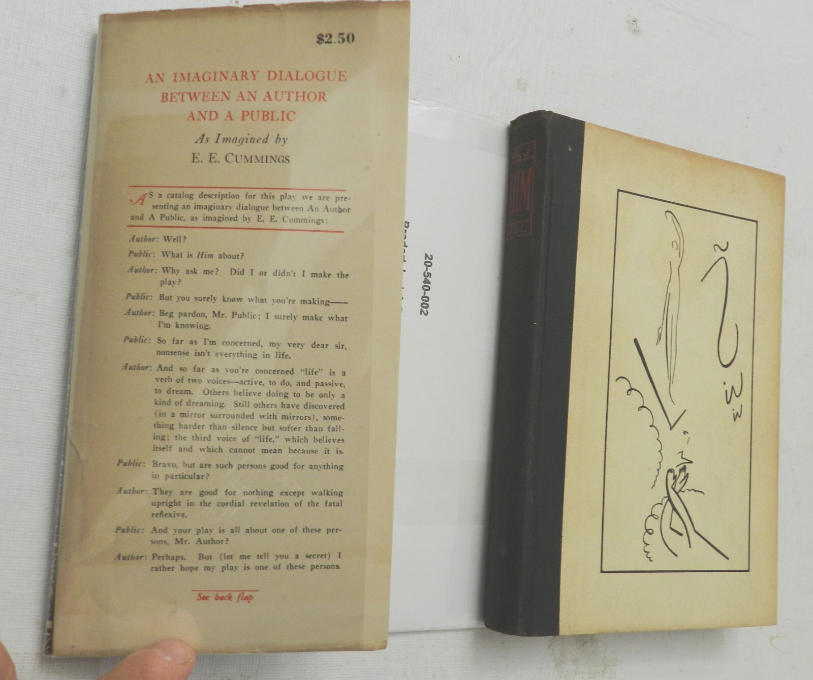 1927, Him A Play by E.E. Cummings, HBw/dj, Boni & Liveright, 1st VG