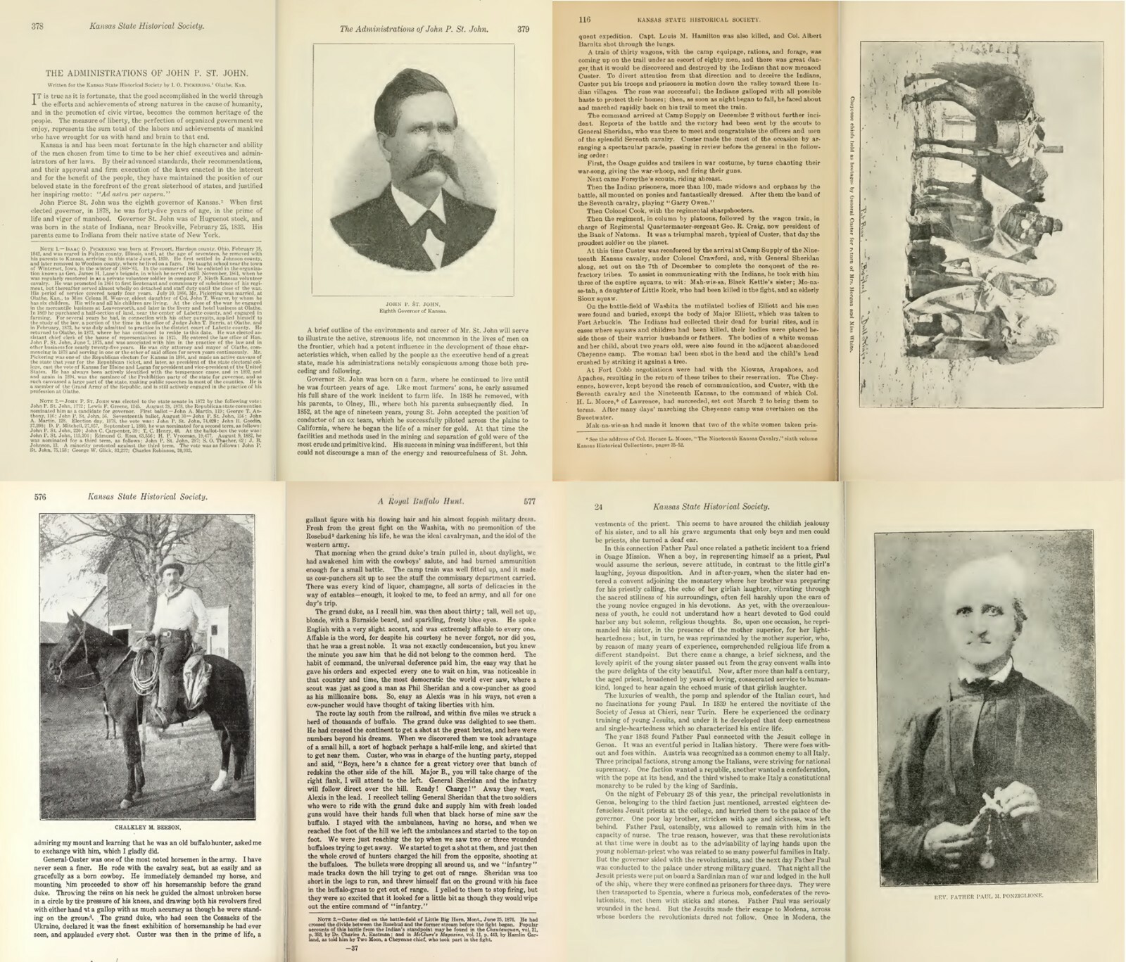 17 Kansas State Historical Society Collection Volumes (1875-1928) on DVD