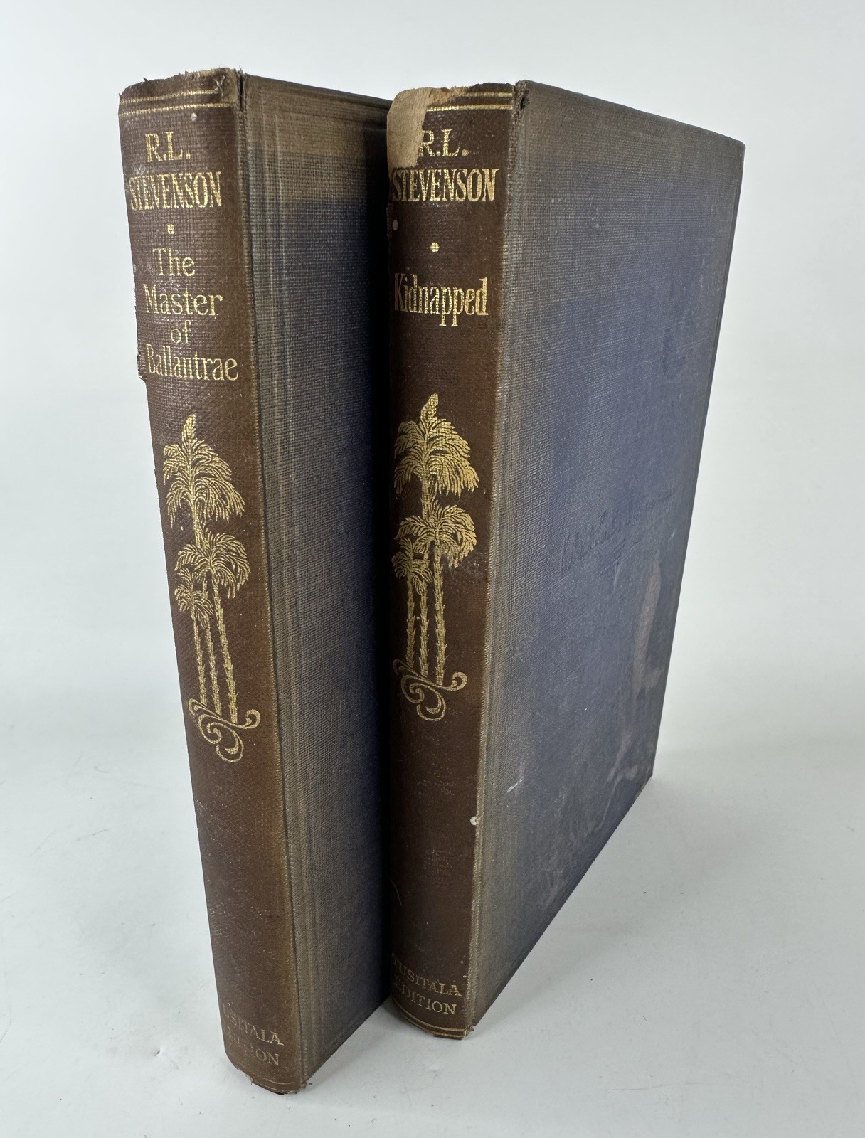 Antique 1920s Robert Louis Stevenson Books London William Heineman Ltd Vol 6 10