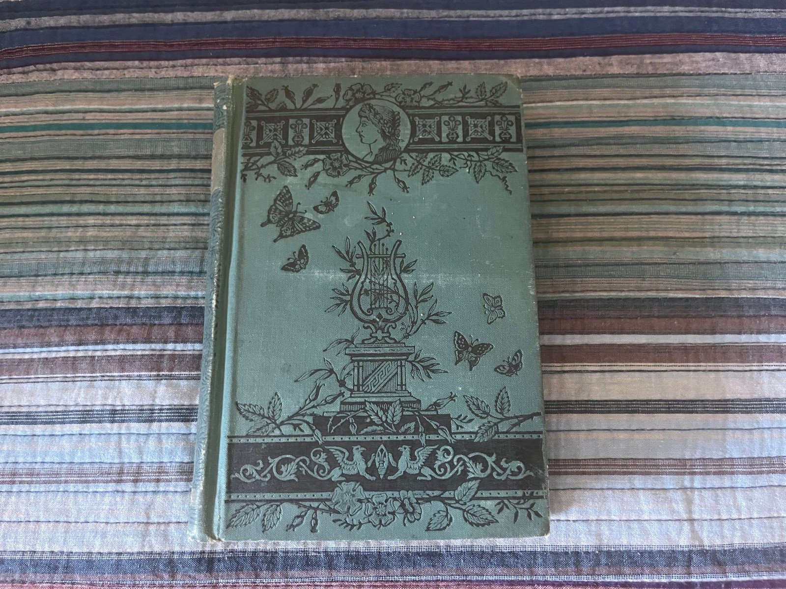 Famous Poems Worthington Co Antique Illustrated 1880 book