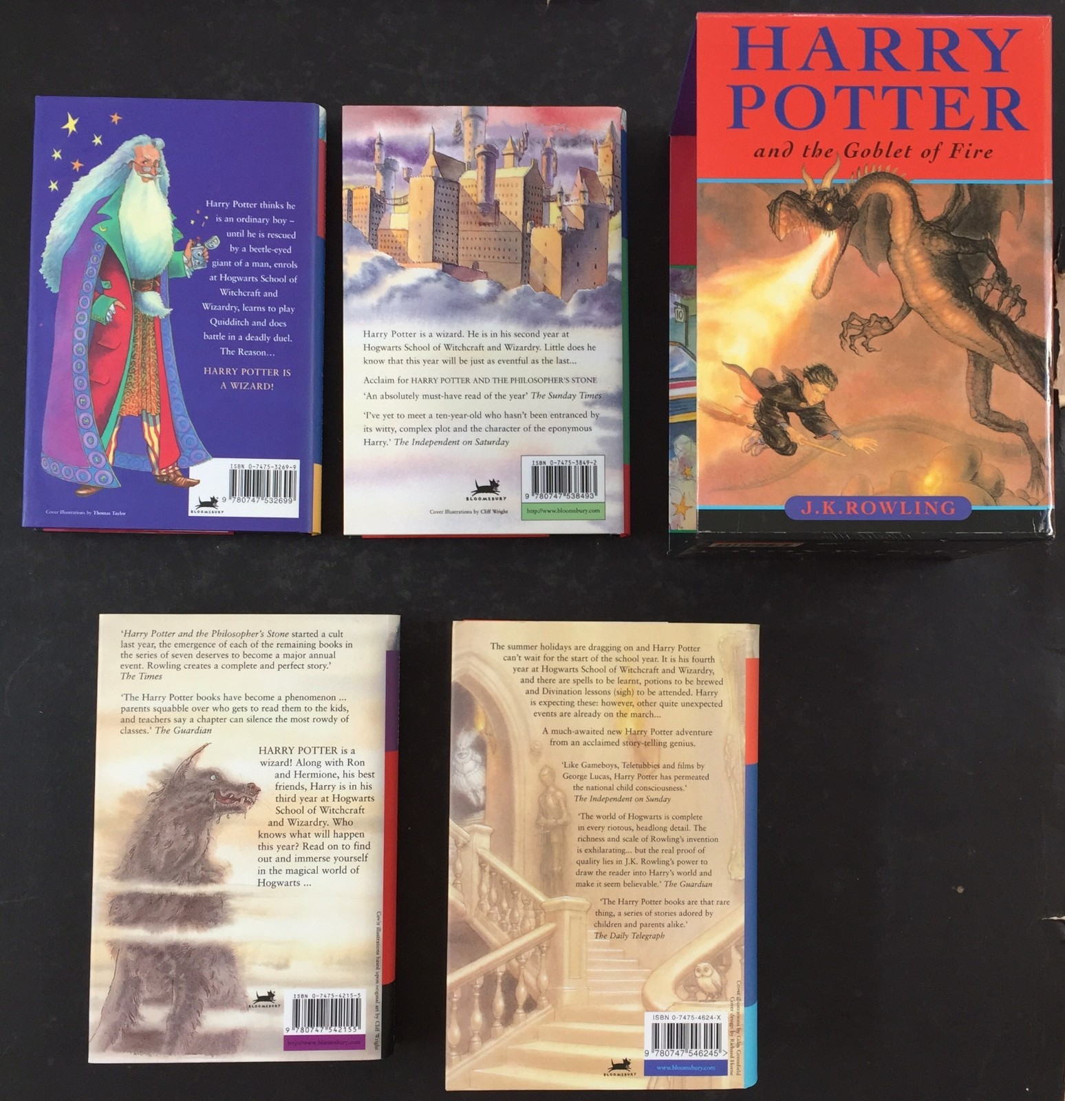 J.K. Rowling, Harry Potter hardback box set, Philosopher’s Stone Chamber Secrets