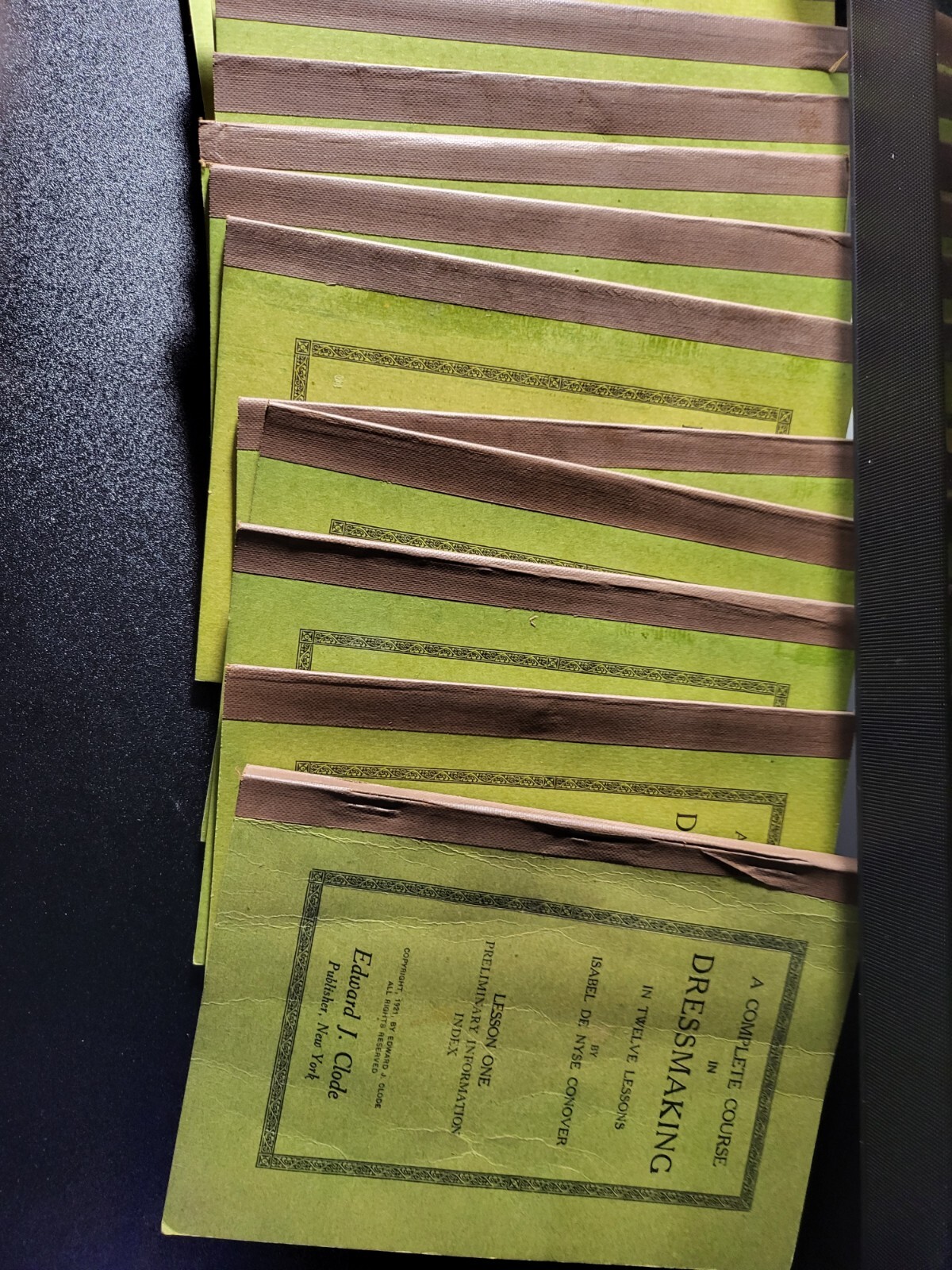 1921 – A COMPLETE COURSE IN DRESSMAKING, 12 VOLS COMPLETE SET, Isabel Conover