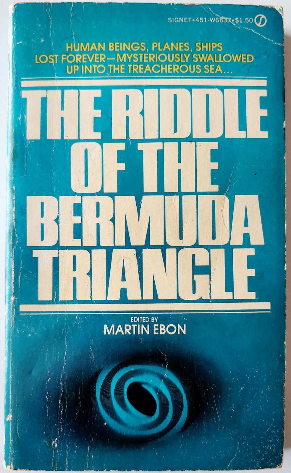 1975 Riddle Of The Bermuda Triangle 1st Edition Ebon Vintage PB Mysteries C69