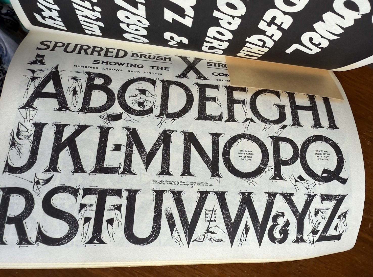1965 Speedball Textbook, Pen and Brush Lettering by Ross F George 1965 Paperback