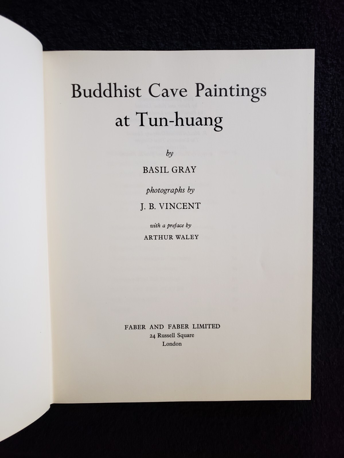 Buddhist Cave Paintings At Tun Huan 1959 1st Edition, Color/bw Illustrations