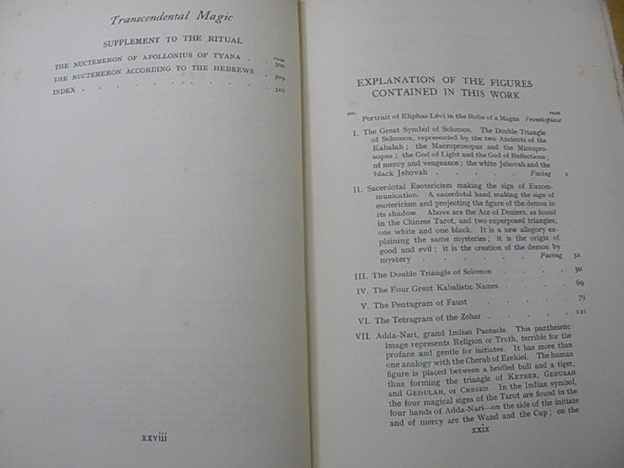 Transcendental Magic -Eliphas Levi MYTH OCCULT WITCHCRAFT KABBALAH BLACK SABBATH
