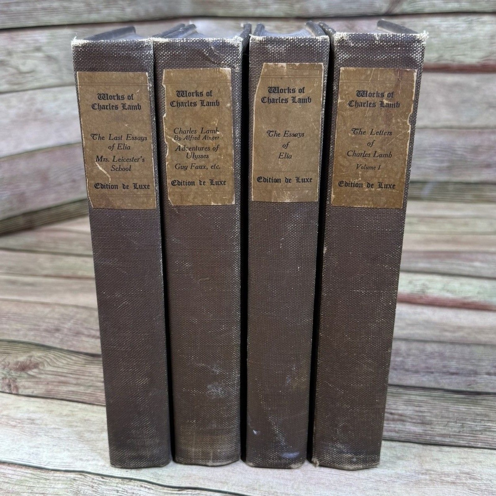 Antique Limited Edition de Luxe The Works of Charles Lamb Set 4 Alfred Ainger