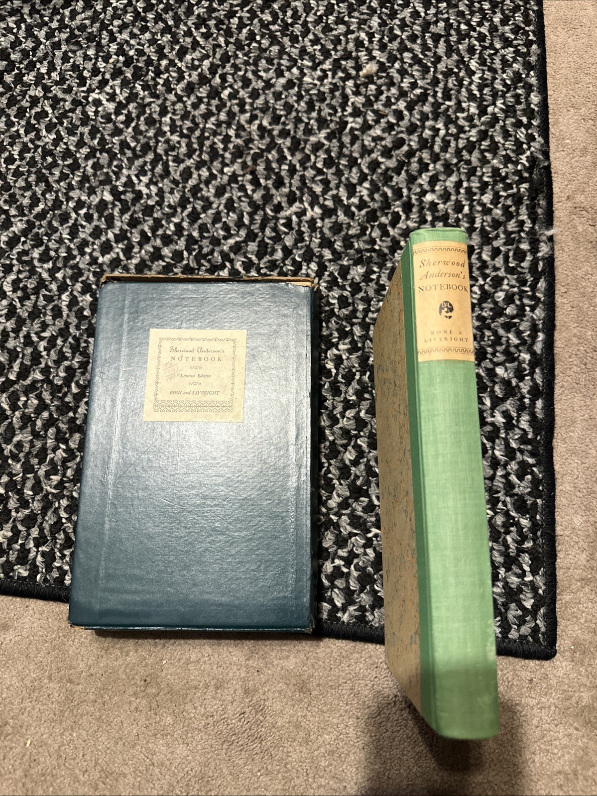 Notebook By Sherwood Anderson #187 Of 225 Autographed Limited Edition, SlipCover